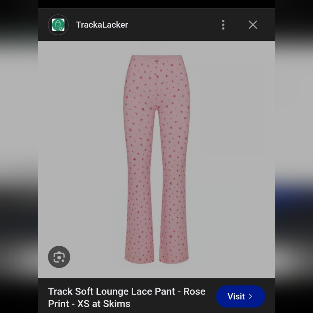 ISO skims soft lounge lace pant rose print SOZE XS